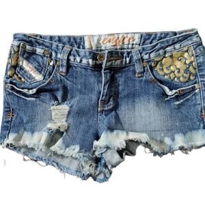 Enyce Distressed and Gold Shorts